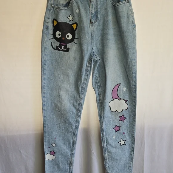 Sanrio Light Blue Jeans with Chococat and Purple Moon.. - Picture 8 of 16